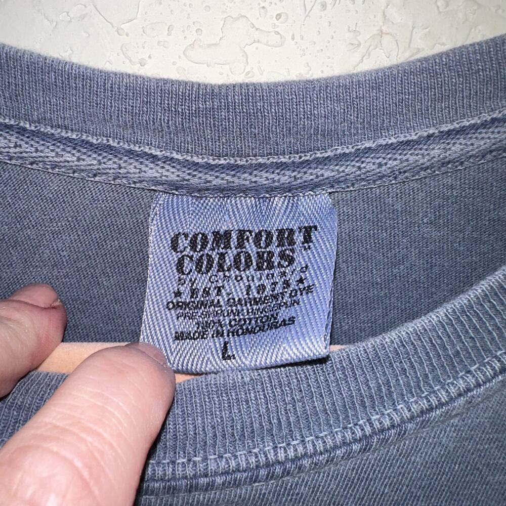 Strictly Southern Elephant Graphic T-Shirt Large Blue Pocket Tee Short Sleeve - Picture 3 of 4